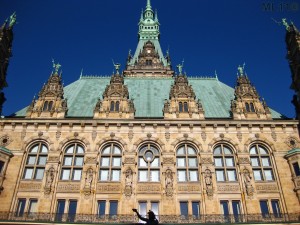 Rathaus Hamburg mit Kupferdach
